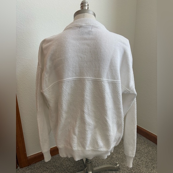 Vintage Lee White Cotton Knit Long Sleeve Sweater Women’s‎ Large - Picture 3 of 10